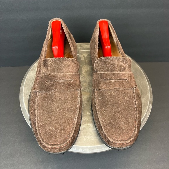 Samuel Hubbard Mens Size 10W Free Spirit Slip On Driver Moc Brown Suede 2121 - Picture 2 of 9